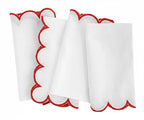 Red Scalloped Edge Napkins - LongWave - Che Cose Belle