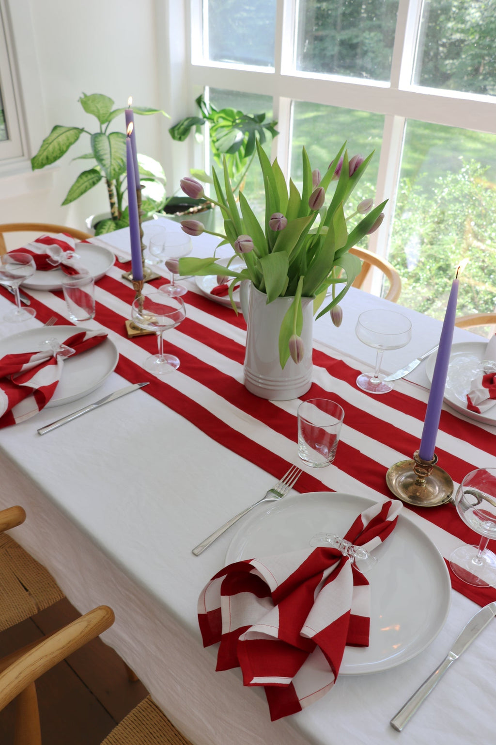 Red Stripe Napkins - Che Cose Belle