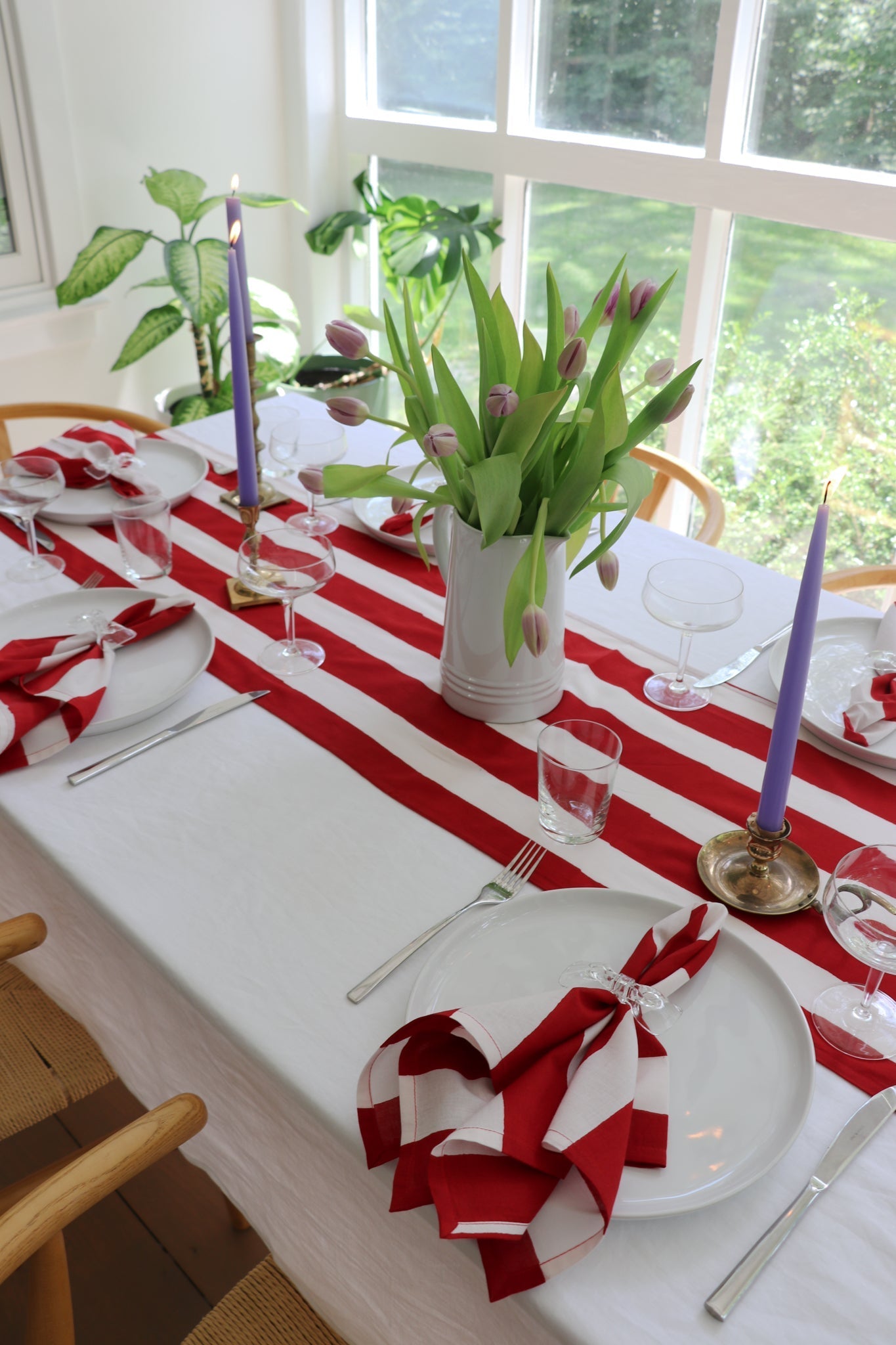 Red Stripe Napkins - Che Cose Belle