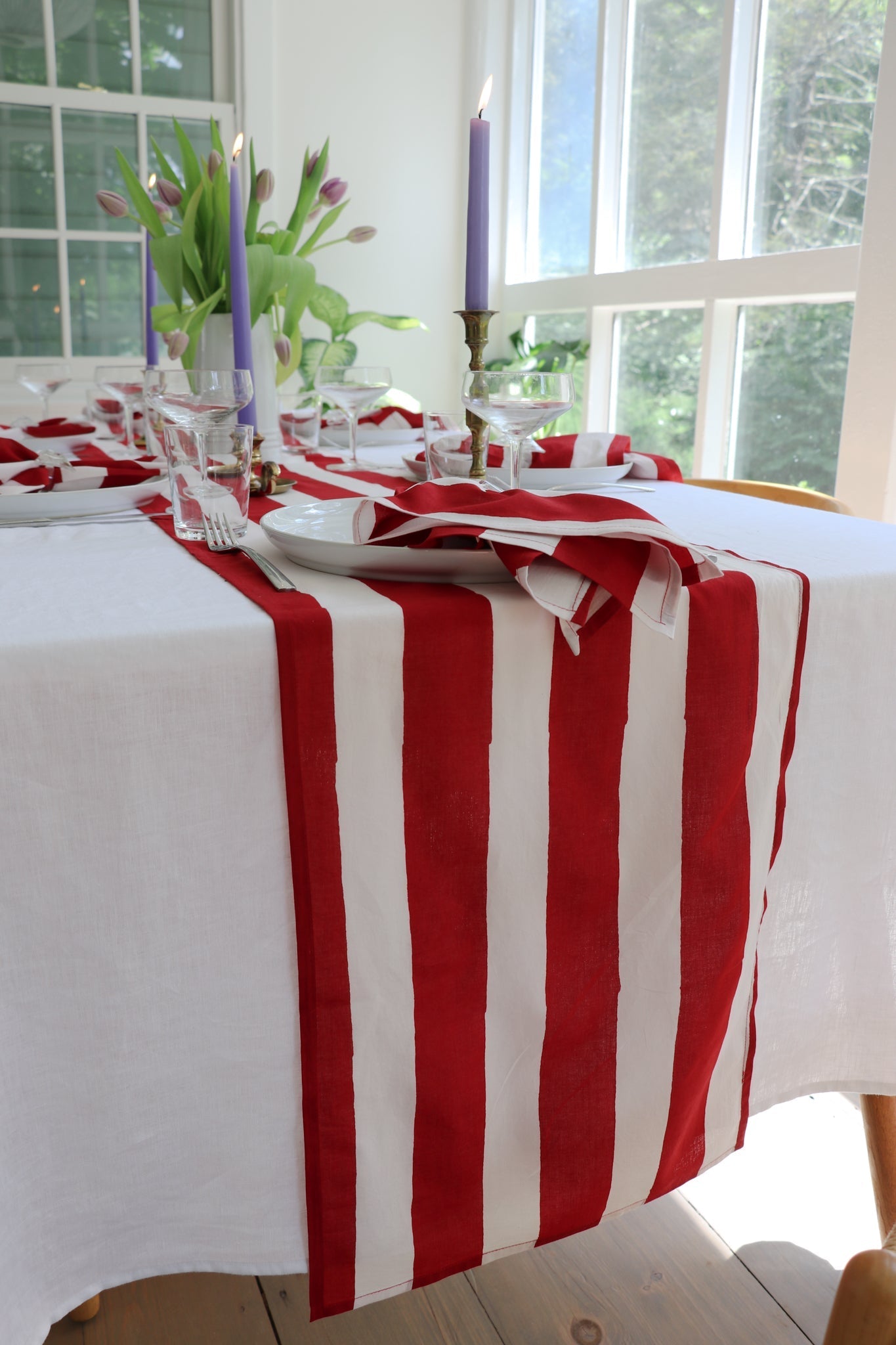 Red Stripe Table Runner - Che Cose Belle