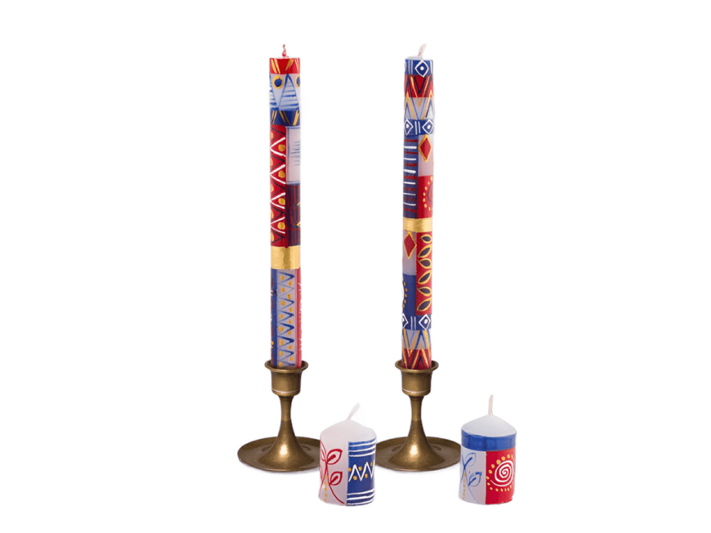 Red, White & Blue Painted Candles - Che Cose Belle
