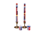 Red, White & Blue Painted Candles - Che Cose Belle