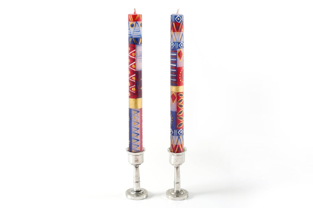Red, White & Blue Painted Candles - Che Cose Belle