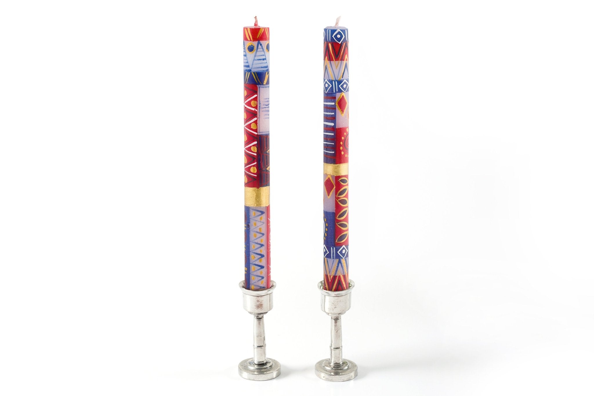 Red, White & Blue Painted Candles - Che Cose Belle