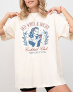 Red White Boujee, Cocktails, Party, 1776, America, USA, Patriotic, Independence Day, Fourth Of July, 4th Of July, Sassy Tshirt Comfort Colors T-Shirt - Che Cose Belle