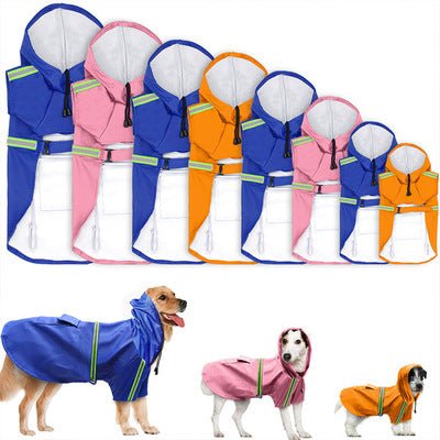 Reflective Waterproof Dog Raincoat — 5 Colors, Sizes S–5XL - Che Cose Belle