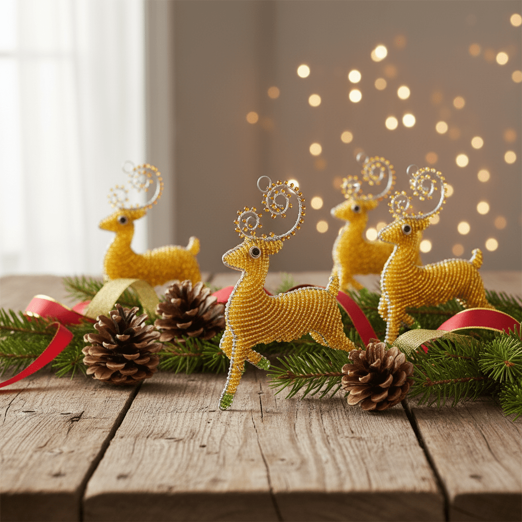 Reindeer Ornament (Set of 3) - Che Cose Belle