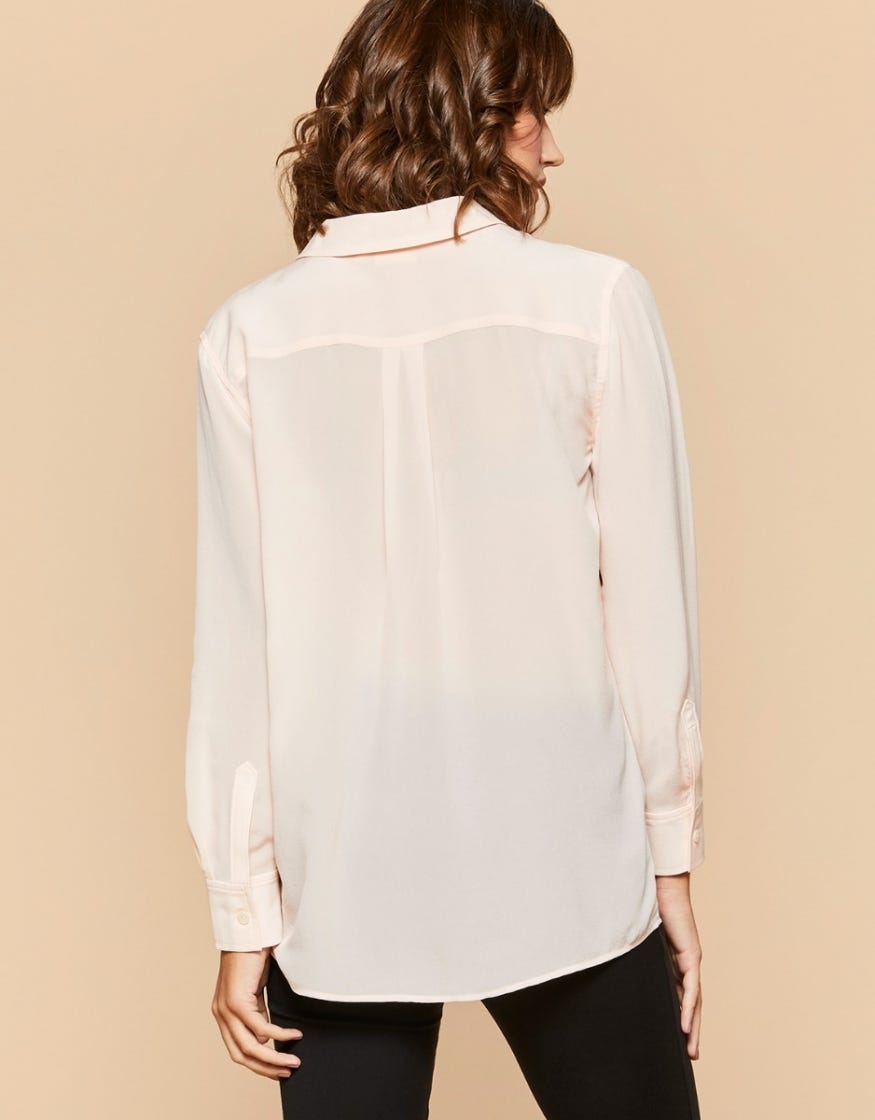 Renee Silk Blouse - Pearl Pink - Che Cose Belle