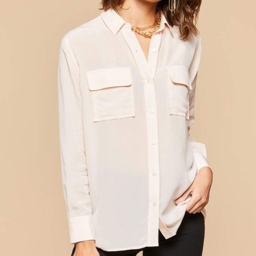 Renee Silk Blouse - Pearl Pink - Che Cose Belle