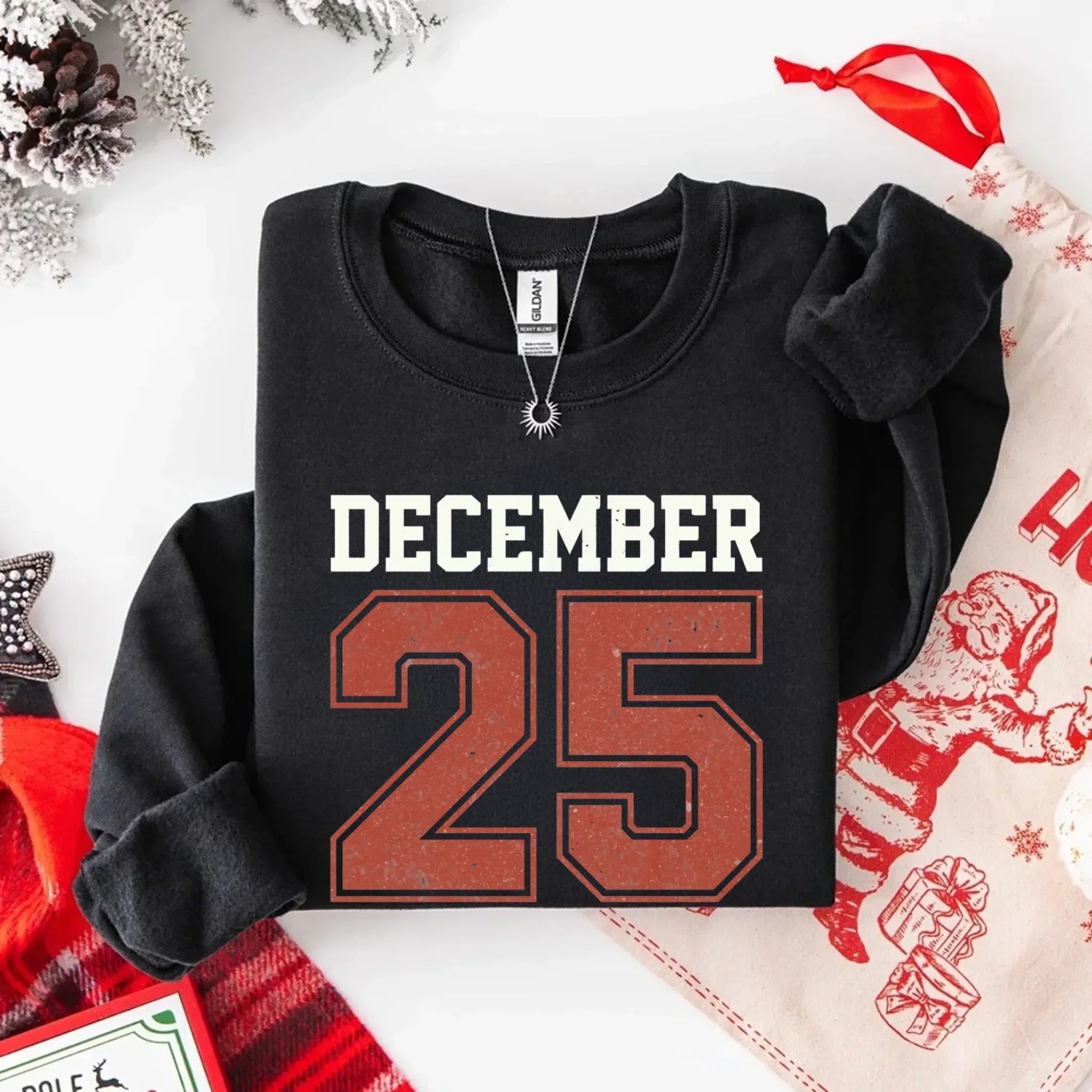 Retro Christmas DECEMBER 25 Sweatshirt Festive Holiday Sweater - Che Cose Belle
