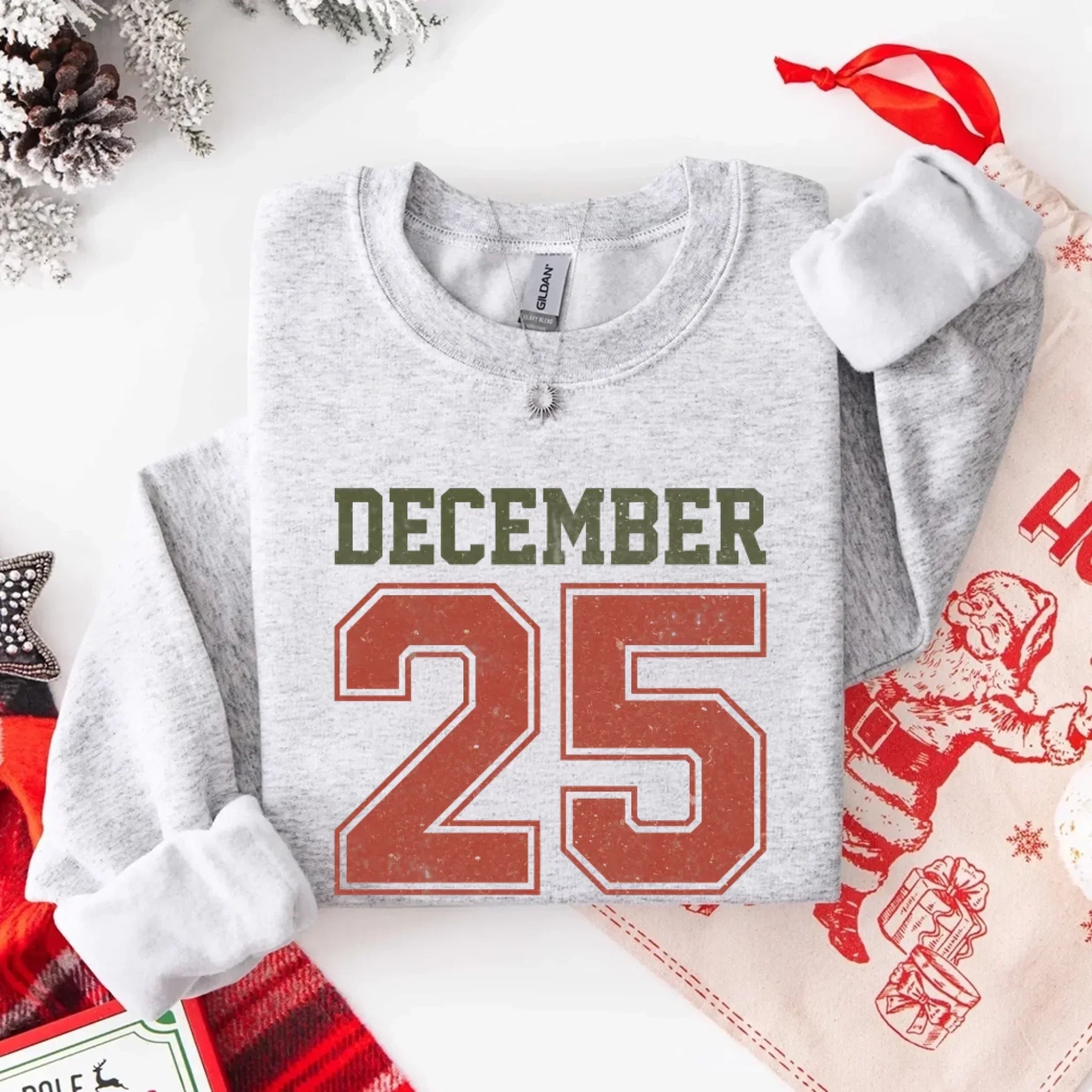 Retro Christmas DECEMBER 25 Sweatshirt Festive Holiday Sweater - Che Cose Belle