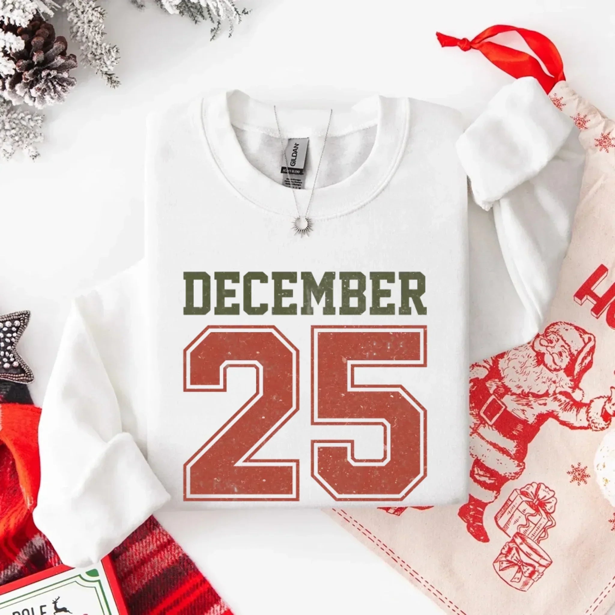 Retro Christmas DECEMBER 25 Sweatshirt Festive Holiday Sweater - Che Cose Belle