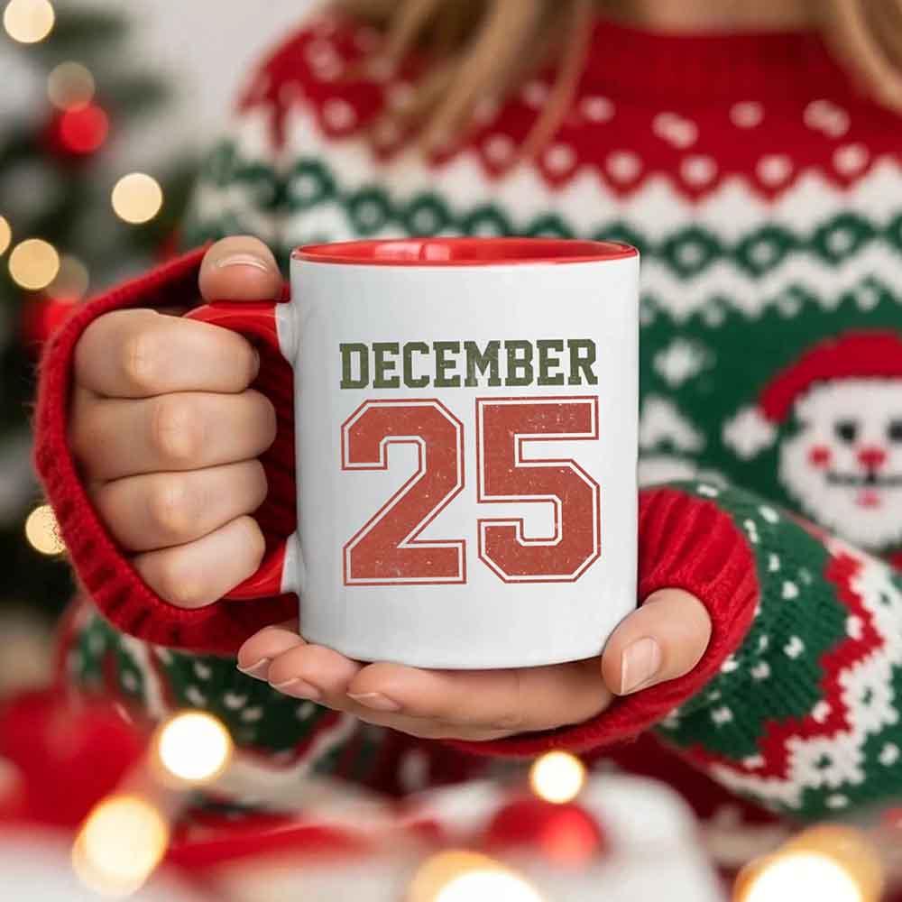 Retro Christmas Holiday Coffee Mug – Festive Vintage December 25 - Che Cose Belle