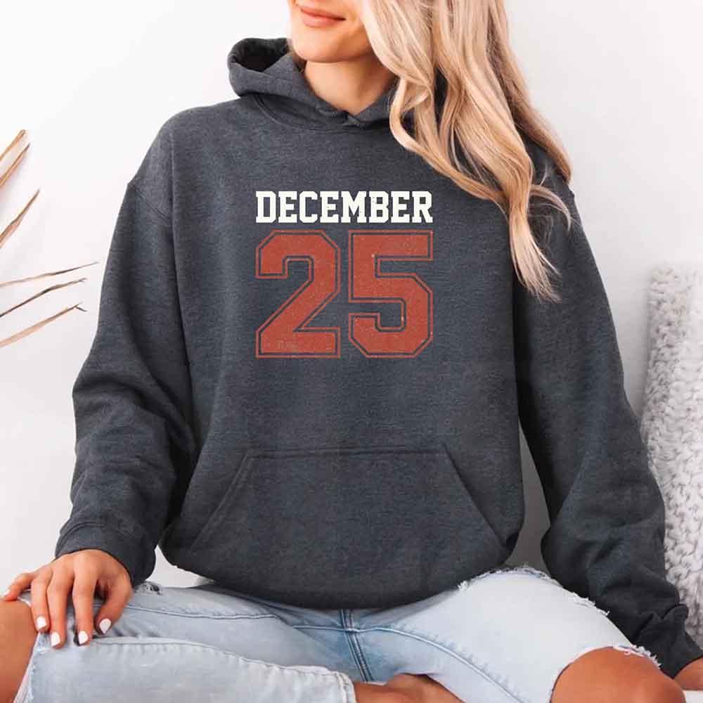 Retro Christmas Hoodie DECEMBER 25 – Festive Holiday Wear - Che Cose Belle