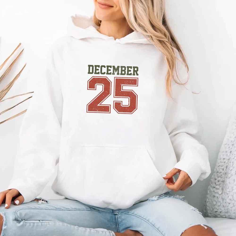 Retro Christmas Hoodie DECEMBER 25 – Festive Holiday Wear - Che Cose Belle
