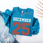 Retro Christmas DECEMBER 25 Sweatshirt Festive Holiday Sweater