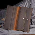 Retro Crazy Horse Leather Men's Long Wallet Handbag - Che Cose Belle