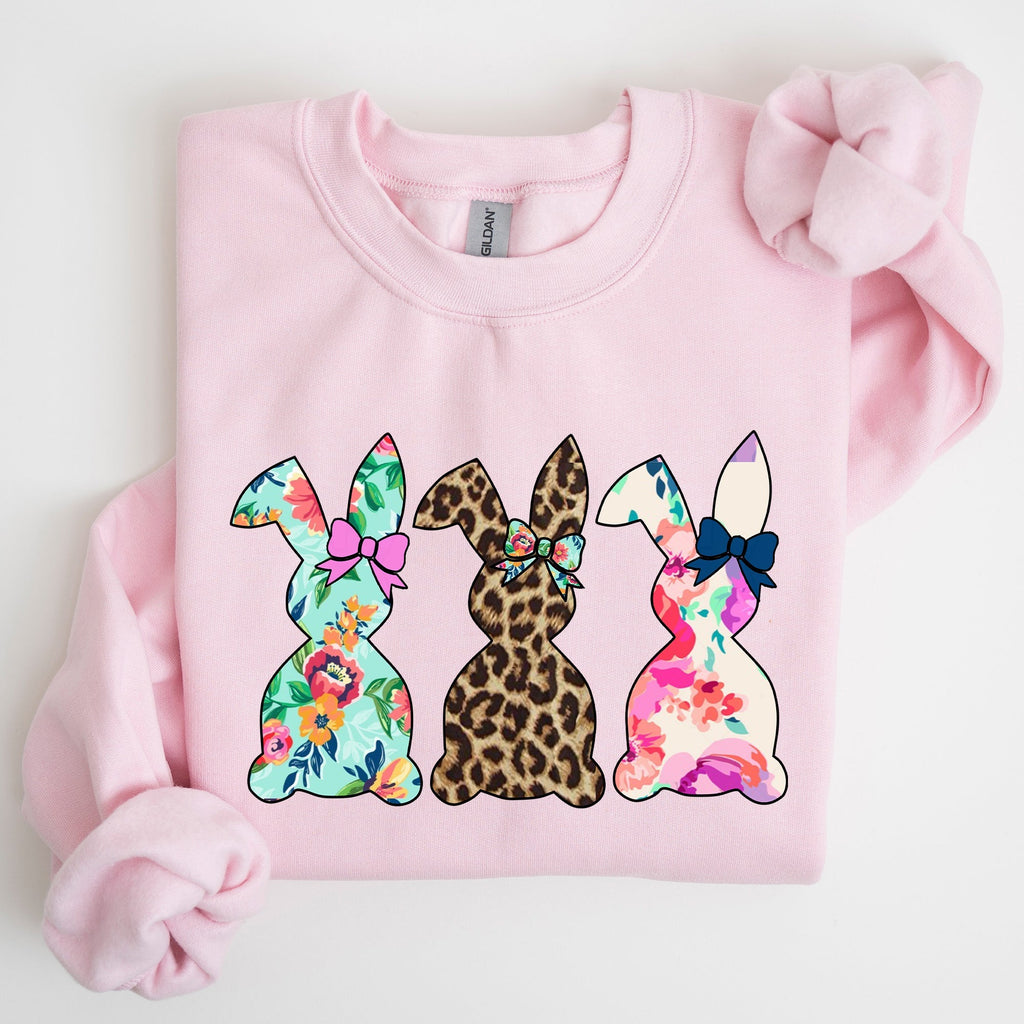 Retro Easter Rabbits, Floral, Leopard, Bunnies Sweatshirt - Che Cose Belle
