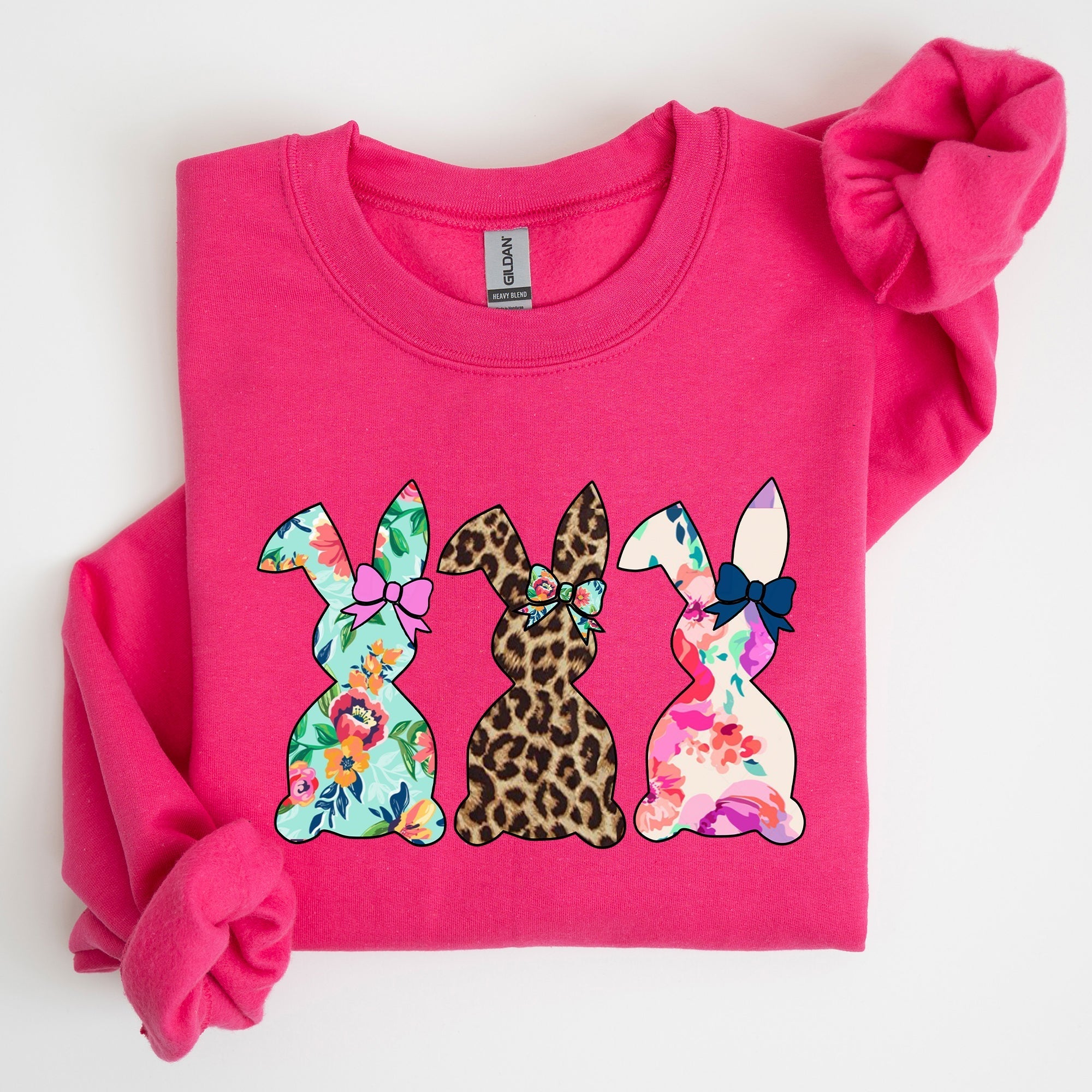 Retro Easter Rabbits, Floral, Leopard, Bunnies Sweatshirt - Che Cose Belle