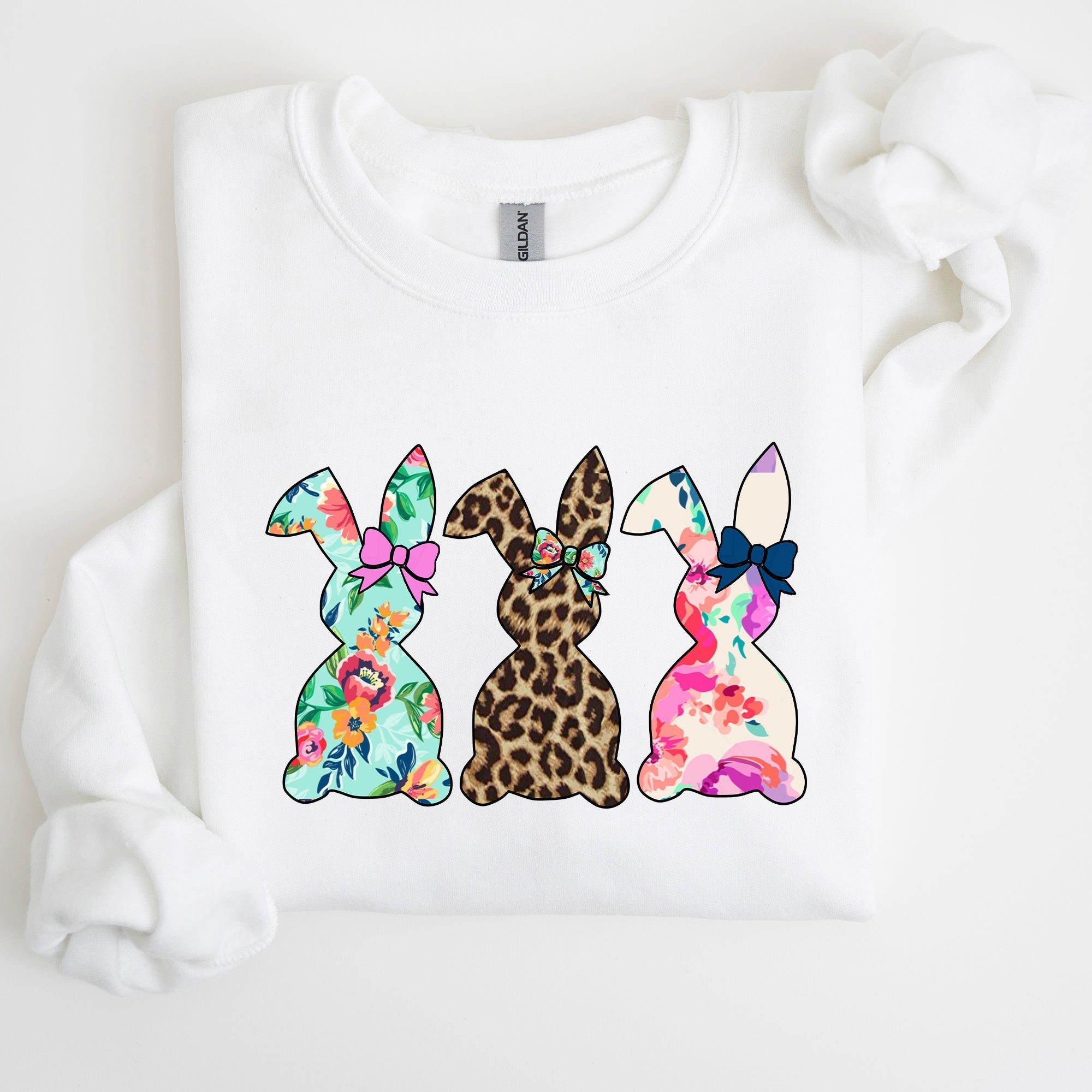 Retro Easter Rabbits, Floral, Leopard, Bunnies Sweatshirt - Che Cose Belle