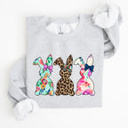 Retro Easter Rabbits, Floral, Leopard, Bunnies Sweatshirt - Che Cose Belle
