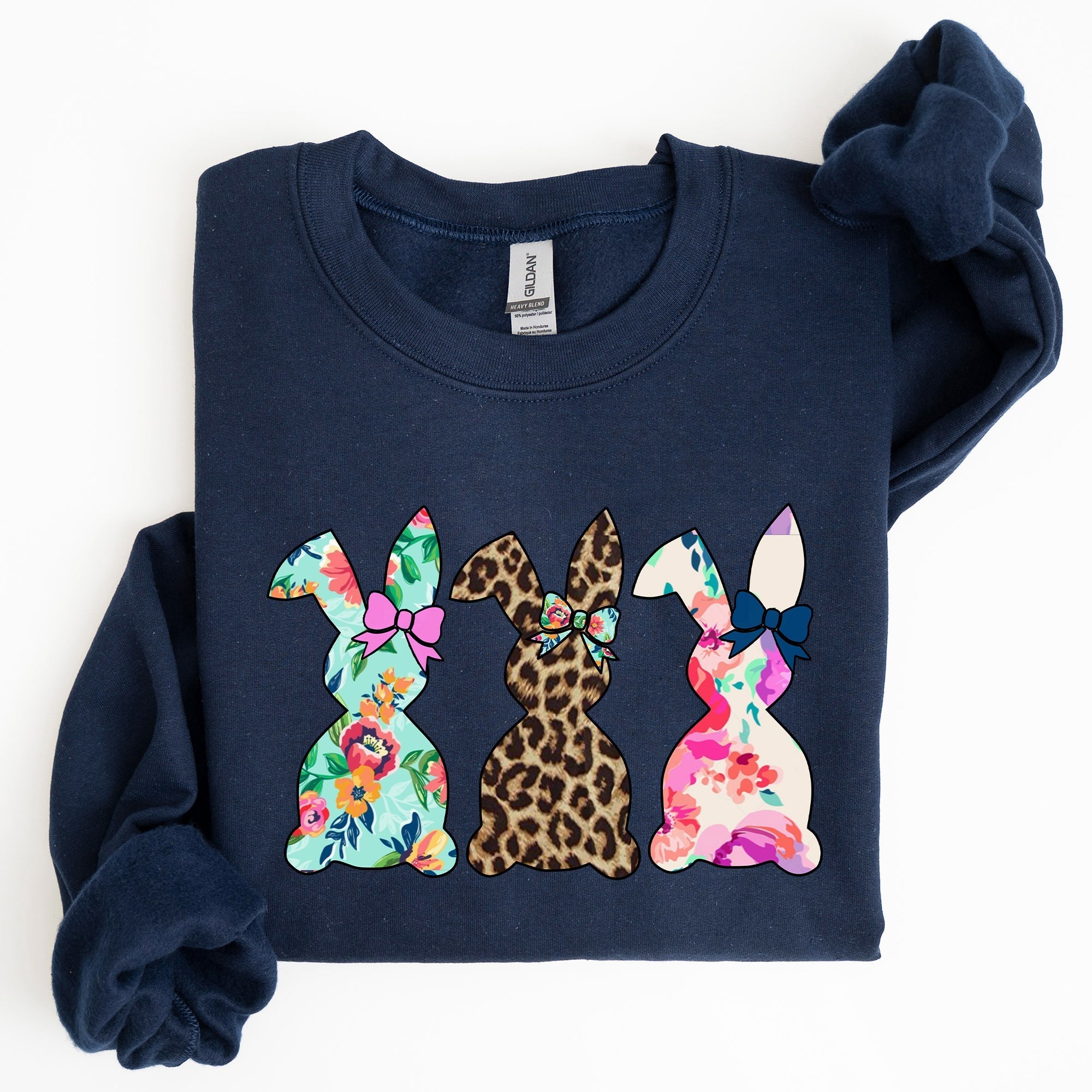 Retro Easter Rabbits, Floral, Leopard, Bunnies Sweatshirt - Che Cose Belle