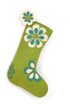 Retro Flower Power Hand Felted Wool Christmas Stocking Arcadia Home - Che Cose Belle