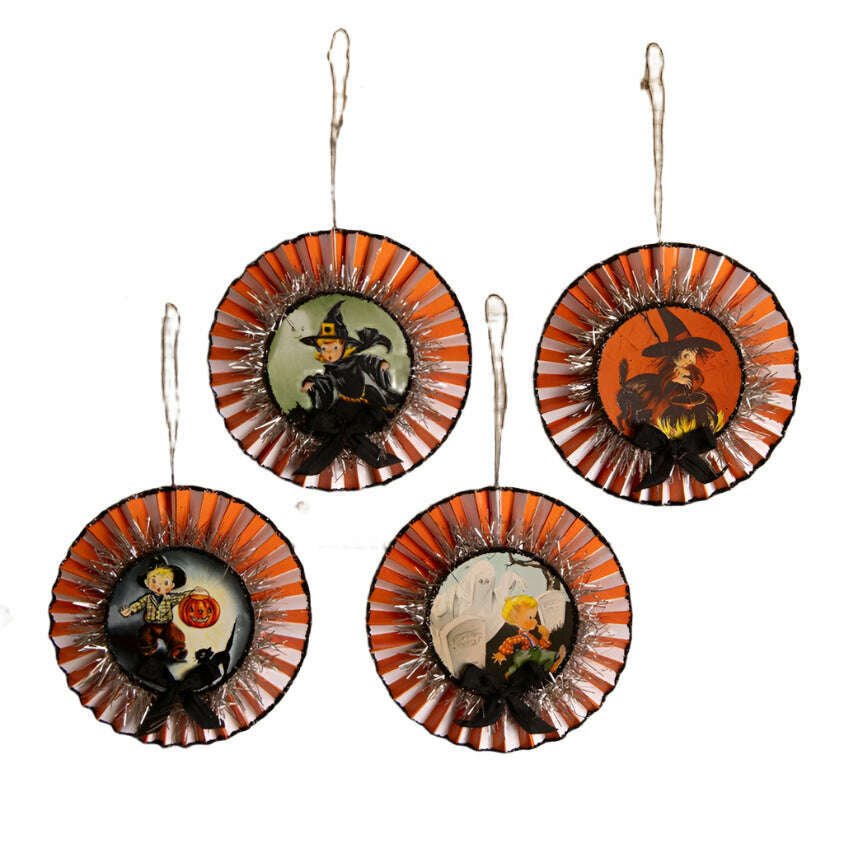 Retro Halloween Rosettes Set/4 by Bethany Lowe Designs - Che Cose Belle