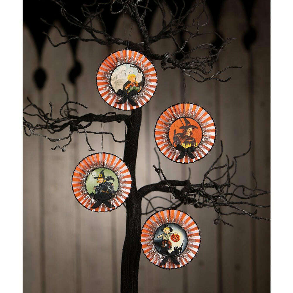 Retro Halloween Rosettes Set/4 by Bethany Lowe Designs - Che Cose Belle