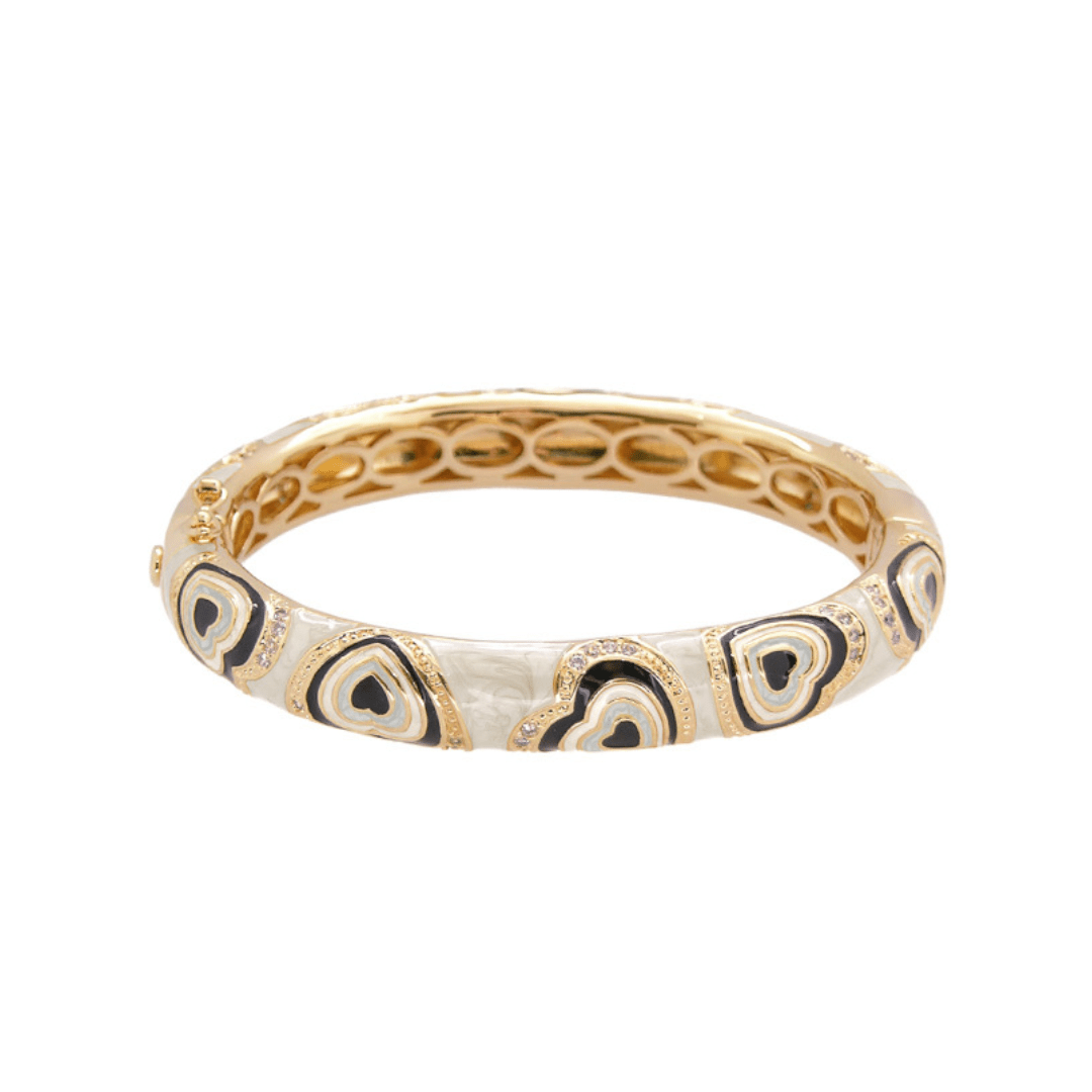 Retro Hearts Bangle - Che Cose Belle