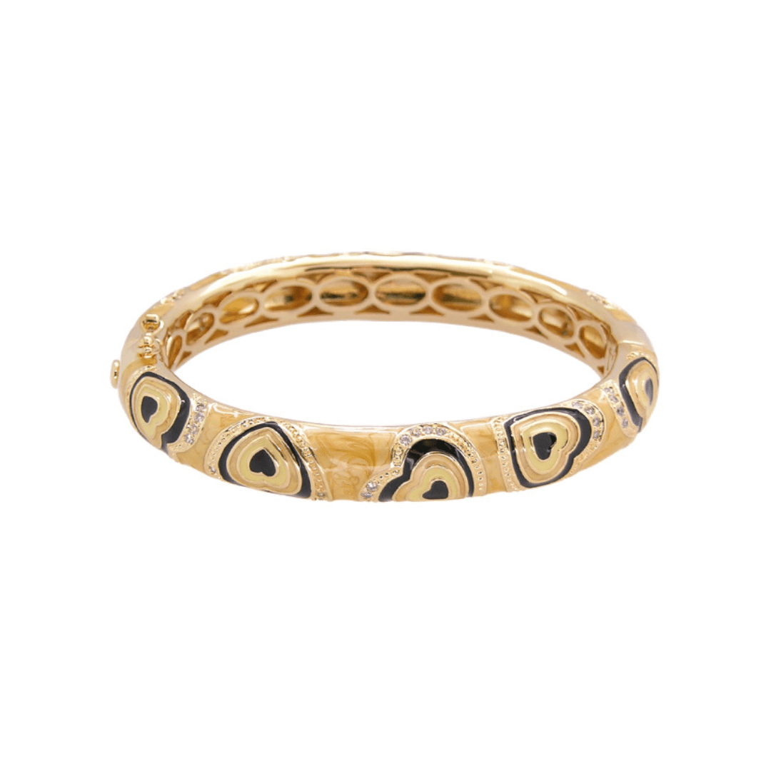 Retro Hearts Bangle - Che Cose Belle