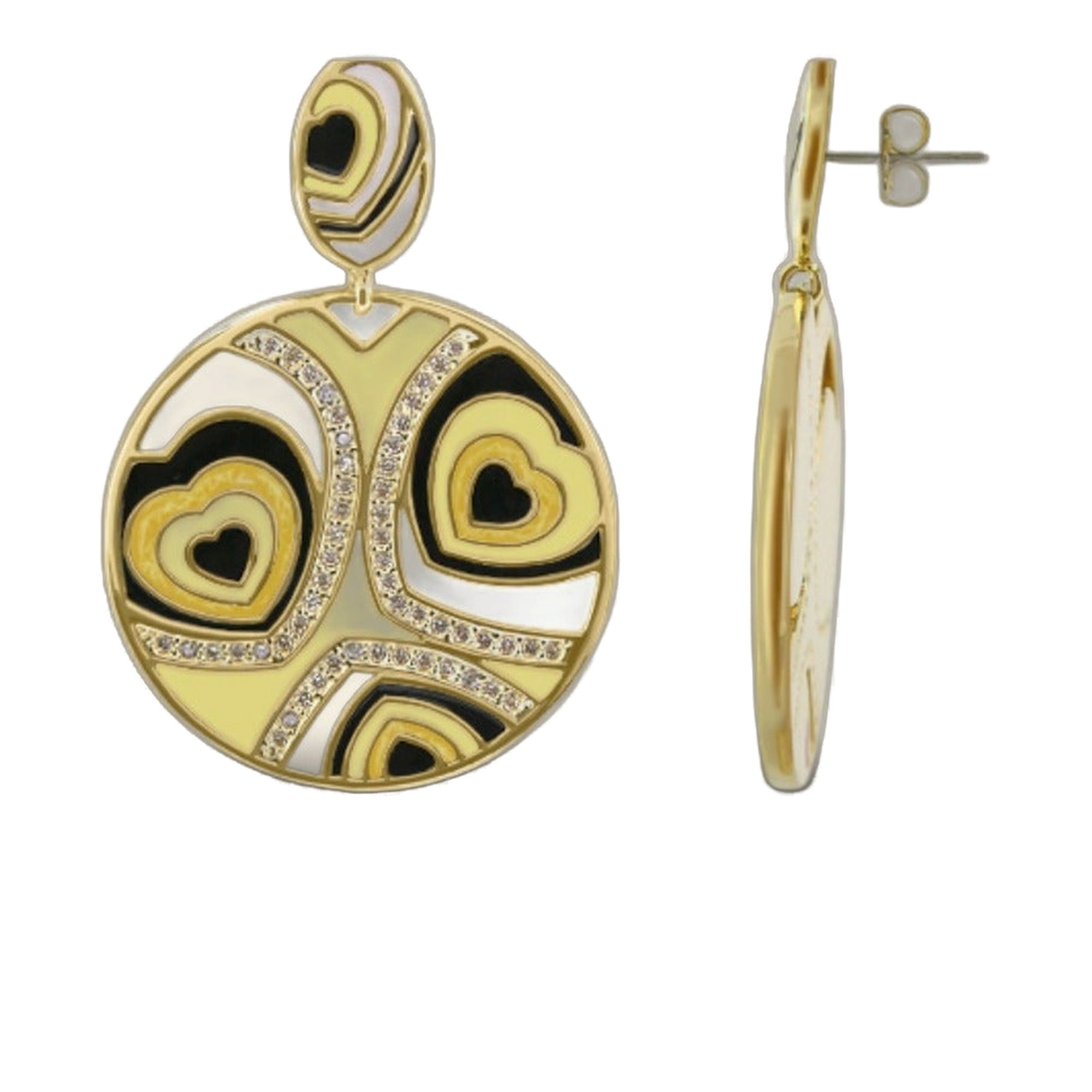 Retro Hearts earring
