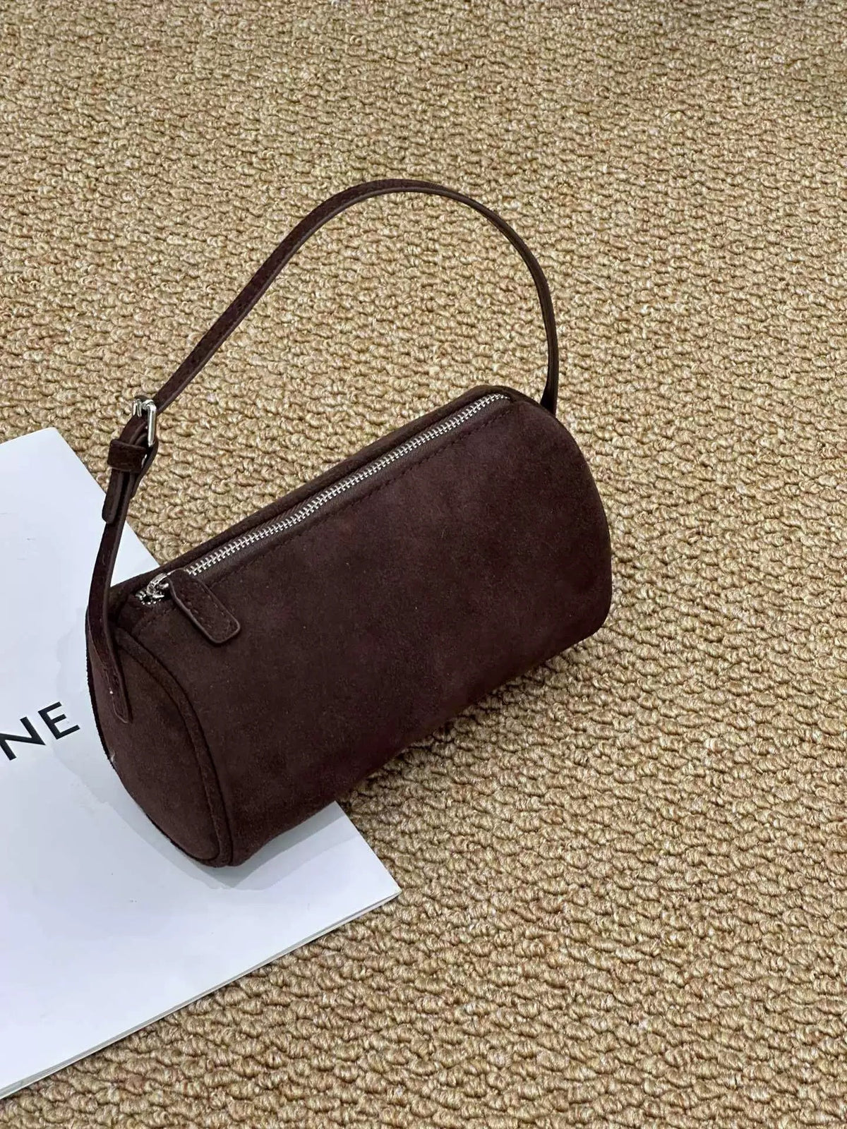 Retro Matte Cowhide Small Bag New Autumn And Winter Versatile Elegant Pencil Case Bag High-End Casual Genuine Leather Handbag - Che Cose Belle