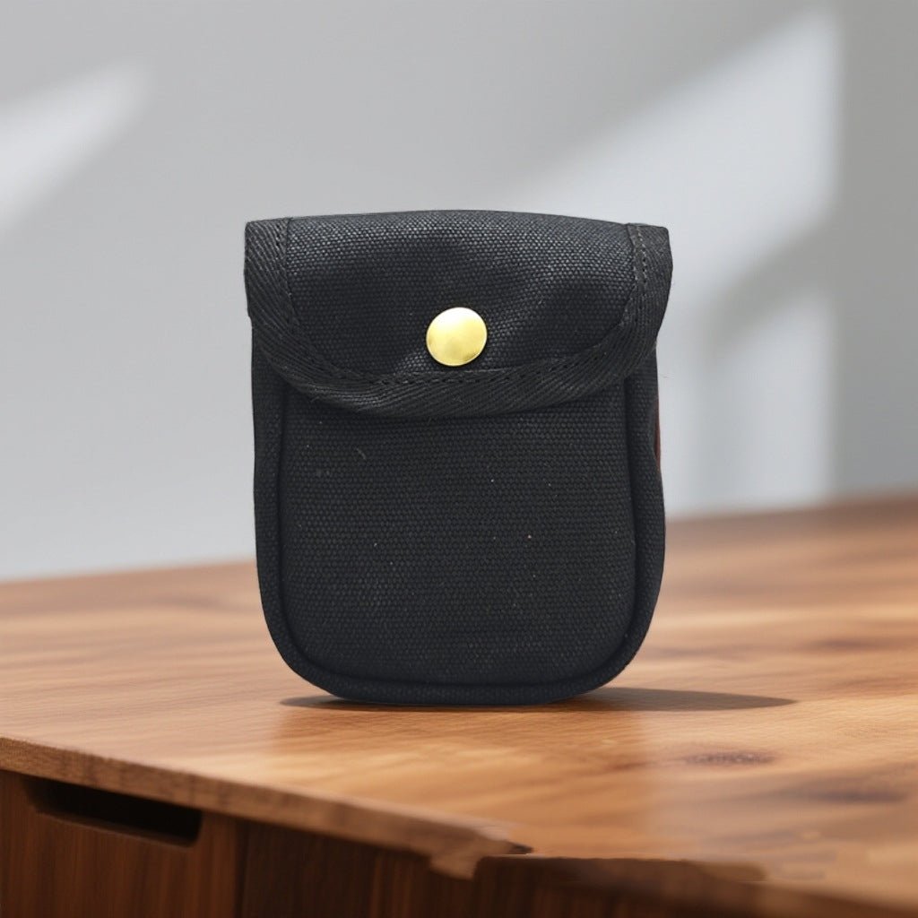 Retro Oil-Waxed Canvas Waist Bag For Men Mini Coin Purse - Che Cose Belle