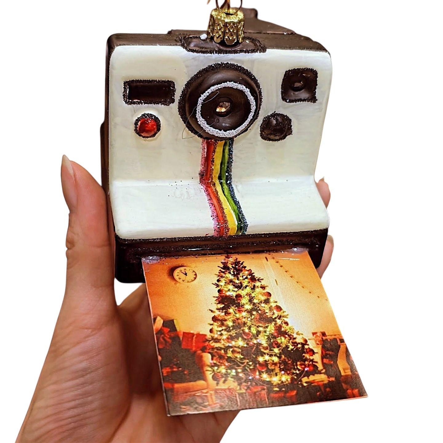 Retro Polaroid Instant Camera Glass Ornament - Che Cose Belle