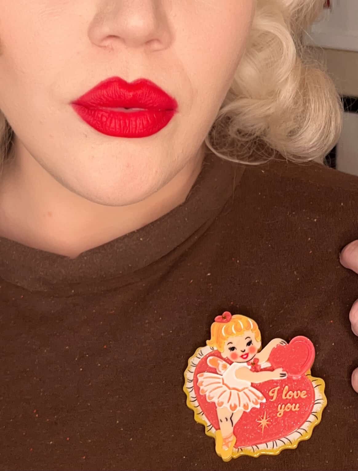Retro Romance Brooch by 50's Vintage Dame x Lipstick & Chrome - Che Cose Belle