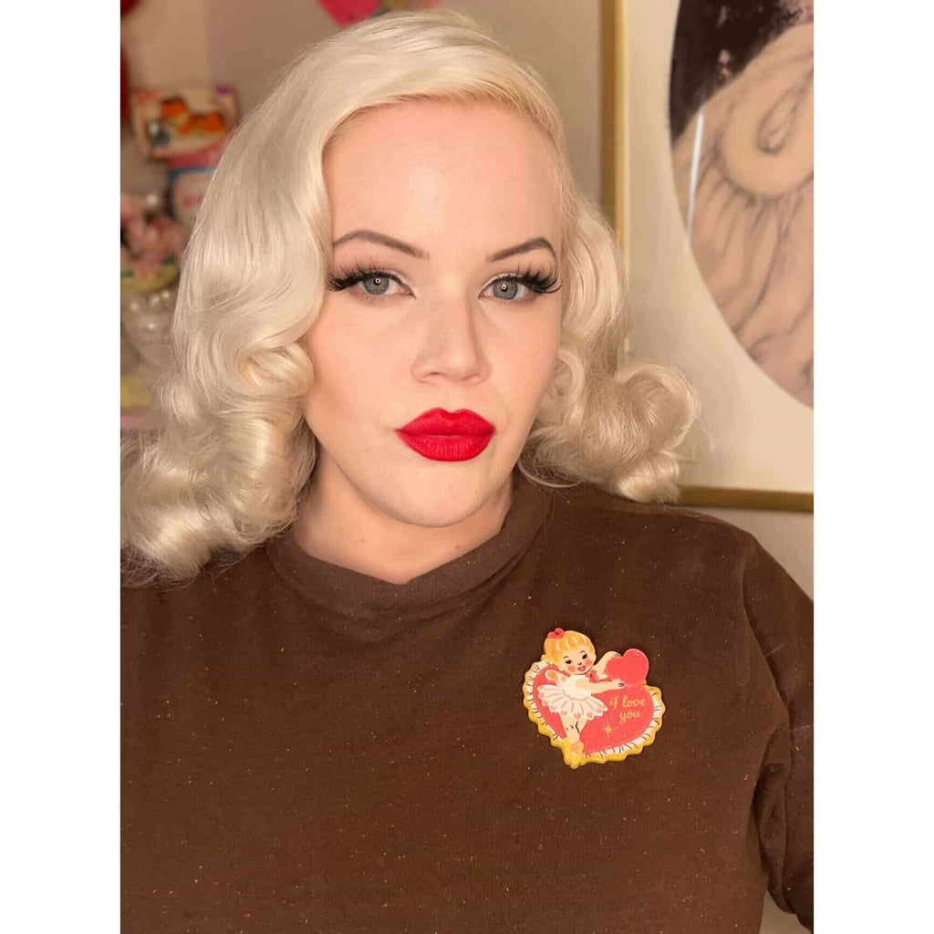 Retro Romance Brooch by 50's Vintage Dame x Lipstick & Chrome - Che Cose Belle