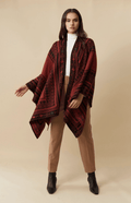 Reversible Alpaca Cape | Hand Embroidery | Shawl - Che Cose Belle
