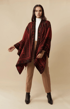 Reversible Alpaca Cape | Hand Embroidery | Shawl - Che Cose Belle