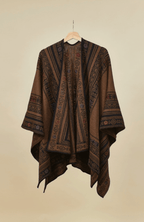 Reversible Alpaca Cape | Hand Embroidery | Shawl - Che Cose Belle