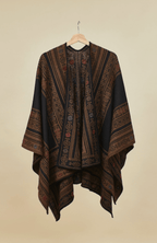 Reversible Alpaca Cape | Hand Embroidery | Shawl - Che Cose Belle
