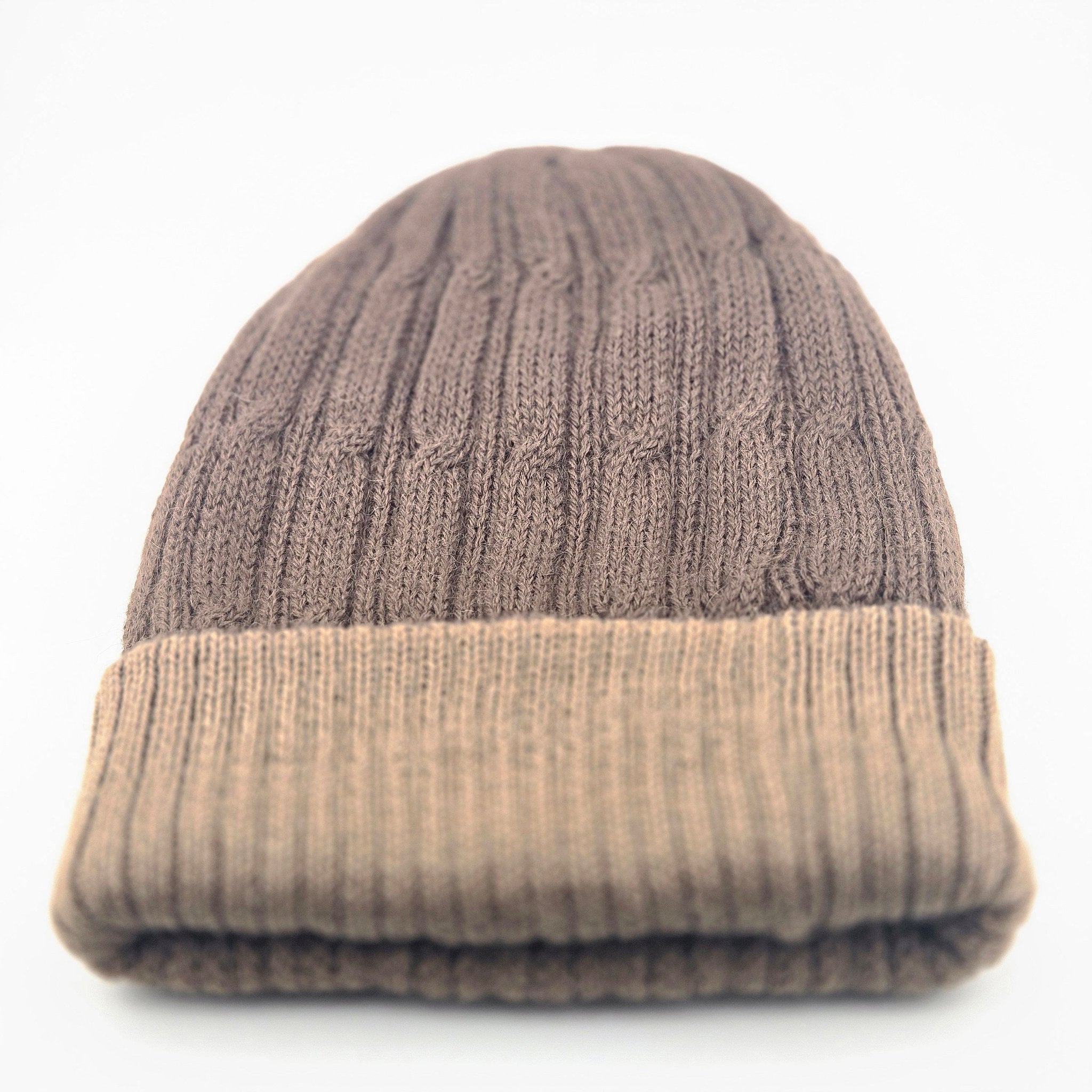Reversible Cabled 100% Alpaca Knit Hat - Che Cose Belle
