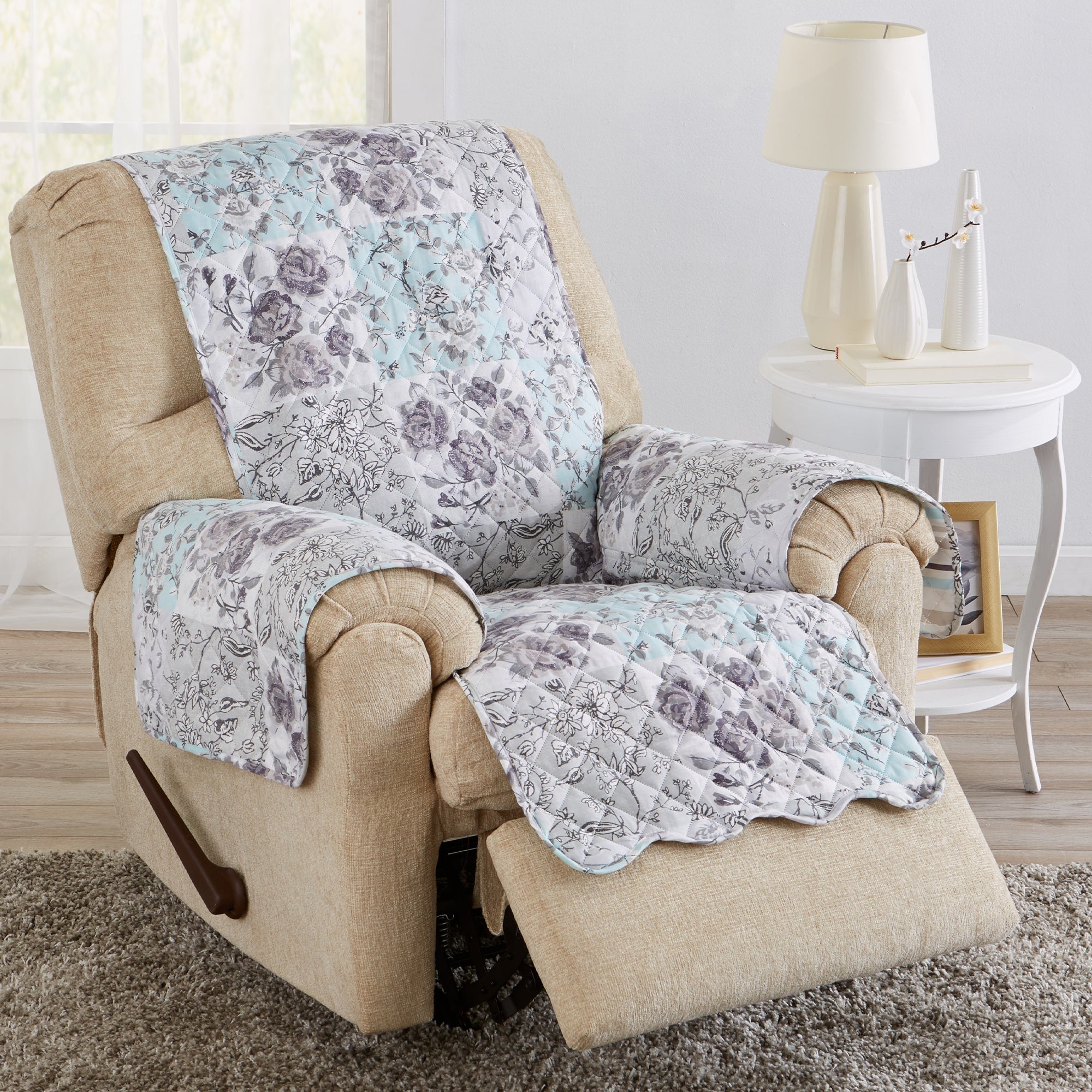Reversible Floral Patchwork Furniture Protector - Maribel Collection - Che Cose Belle