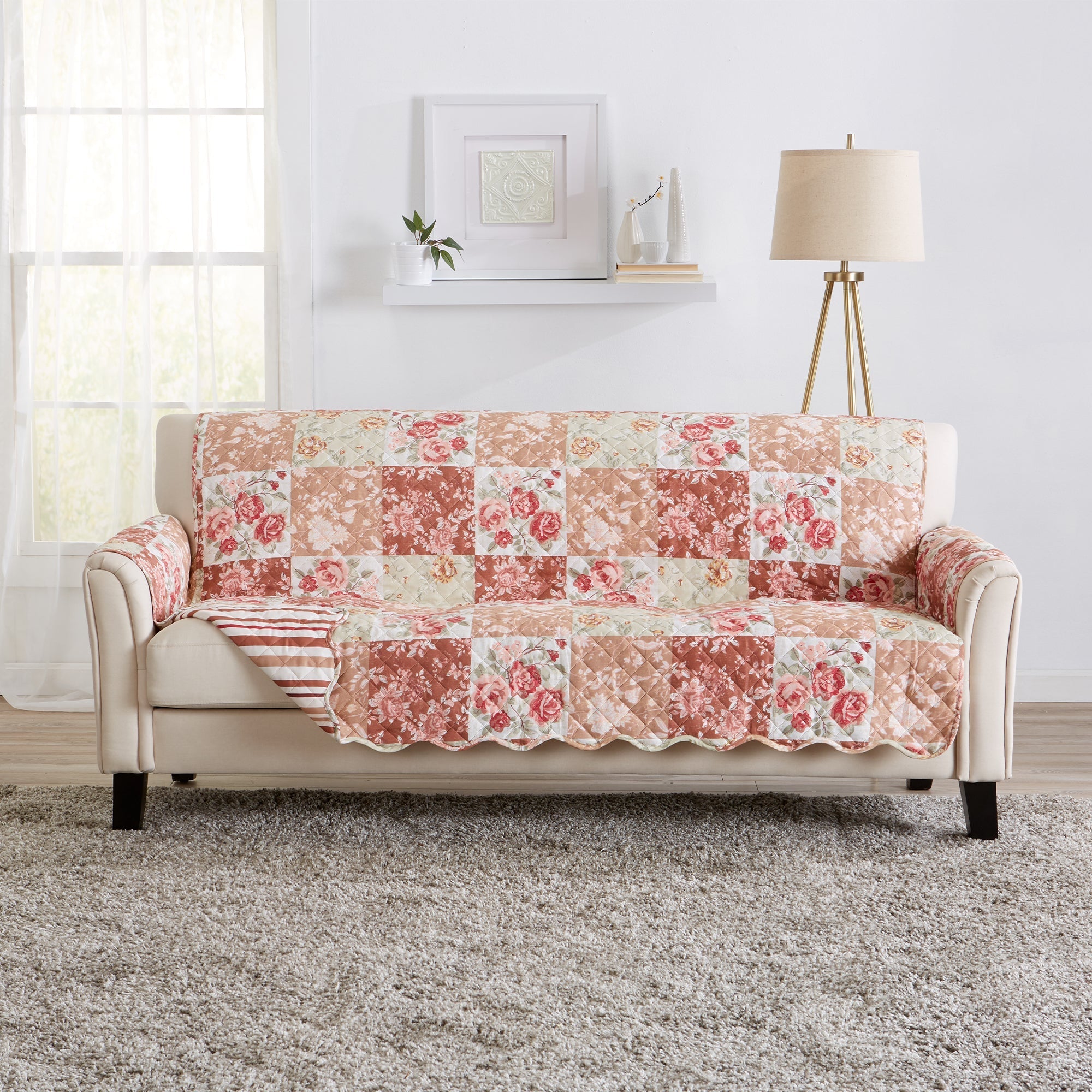 Reversible Floral Patchwork Furniture Protector - Maribel Collection - Che Cose Belle