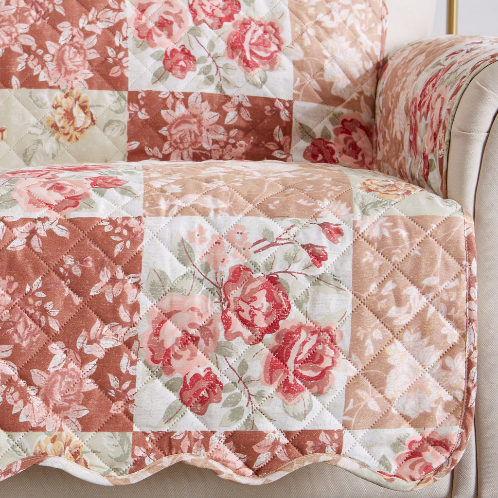 Reversible Floral Patchwork Furniture Protector - Maribel Collection - Che Cose Belle