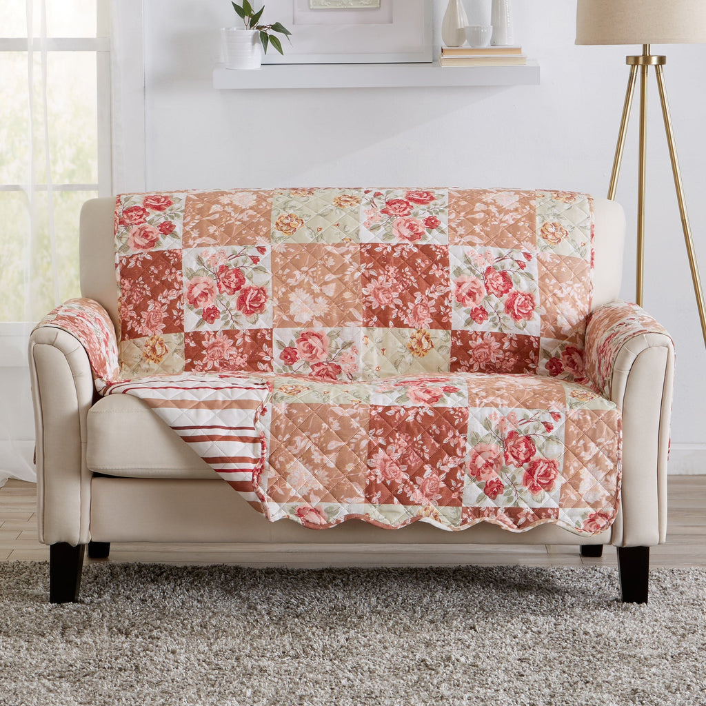 Reversible Floral Patchwork Furniture Protector - Maribel Collection - Che Cose Belle