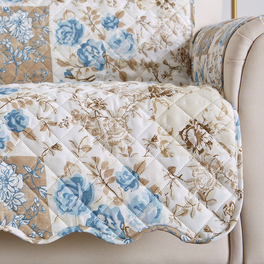 Reversible Floral Patchwork Furniture Protector - Maribel Collection - Che Cose Belle