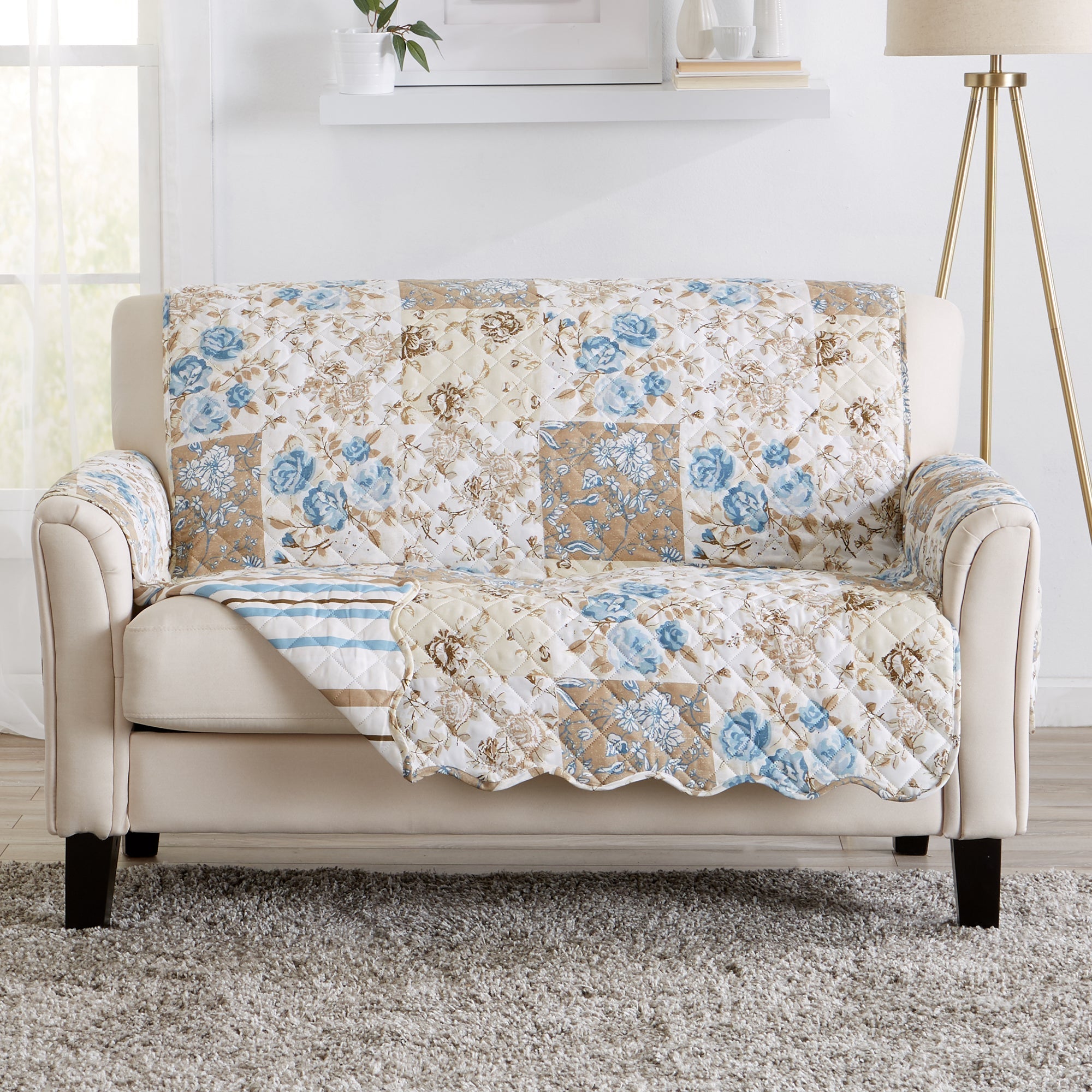 Reversible Floral Patchwork Furniture Protector - Maribel Collection - Che Cose Belle
