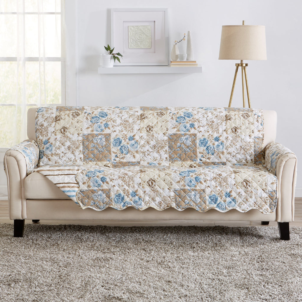 Reversible Floral Patchwork Furniture Protector - Maribel Collection - Che Cose Belle