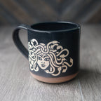 Medusa Mug, Snake Lady Farmhouse Style Handmade Pottery